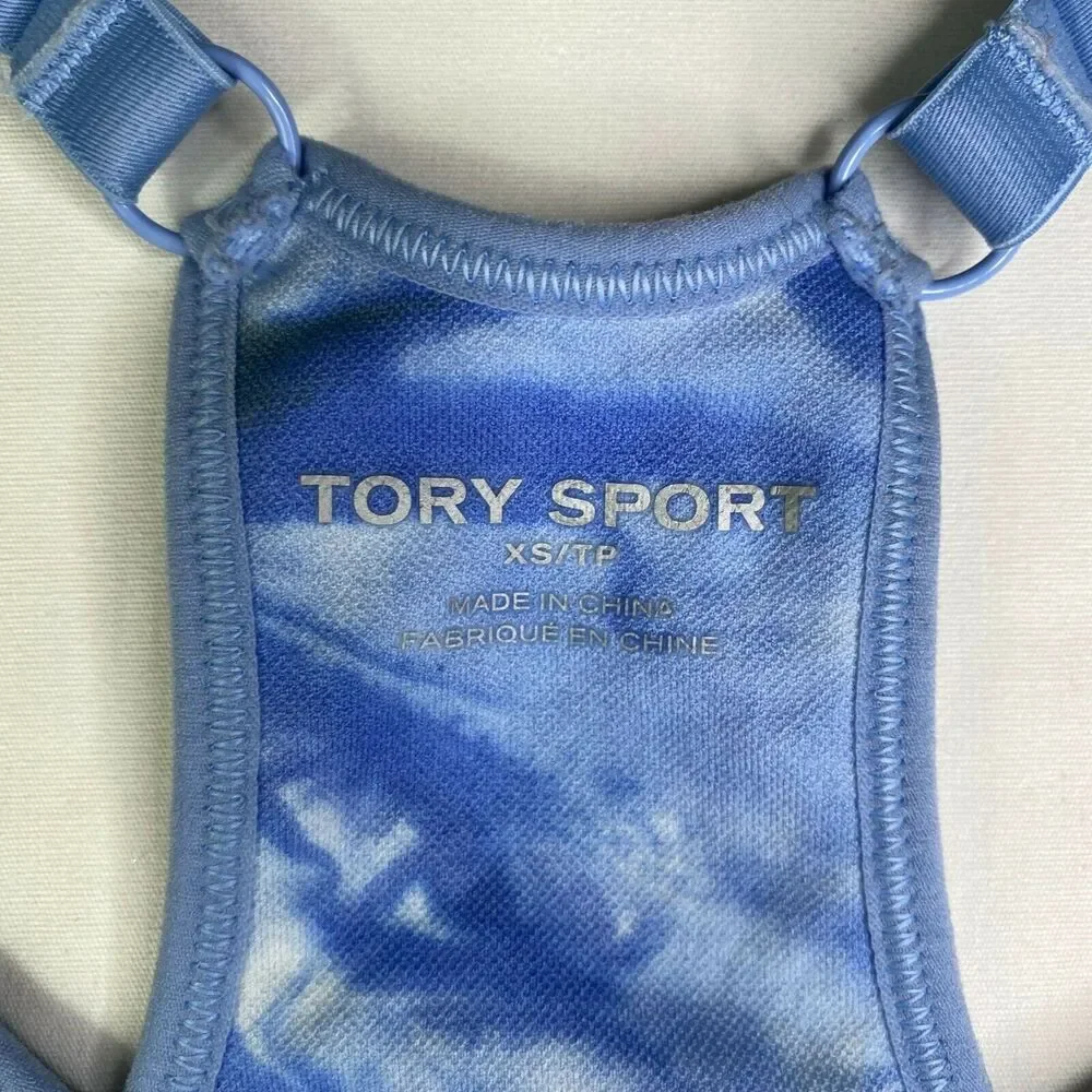 Tory Burch Tie-Dye Seamless Racerback Sports Bra Women's Size Extra Small XS